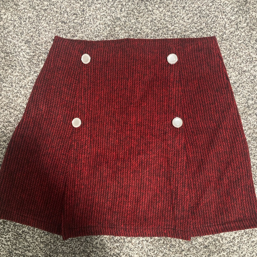 Red & Black SHEIN High-waisted, mini skirt. Size:Small